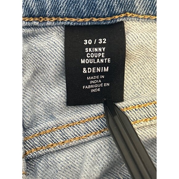 H&M & Denim Jeans Women's Distressed Destroyed Light Blue Denim Size 30/32 - Picture 4 of 14